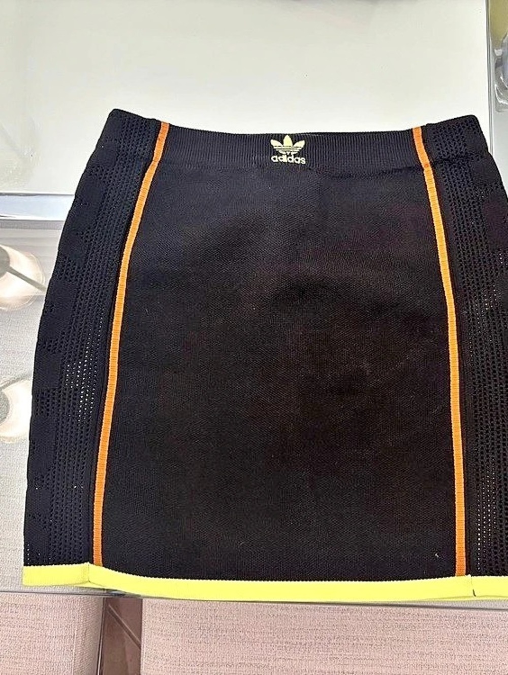 adidas Originals x Ivy Park Mini Skirt Black & Orange Size XS NWT - Picture 2 of 6